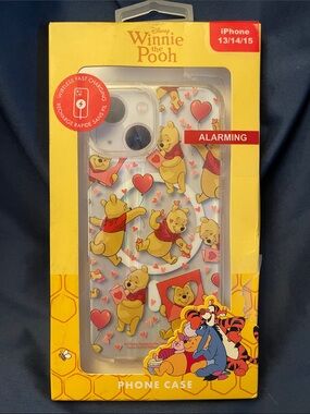 Disney Winnie the Pooh Clear iPhone Case with Yellow Pooh & Red Hearts